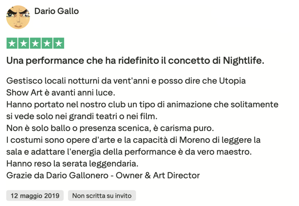 Home 1 Recensione 3 Evento Performance Club Roma